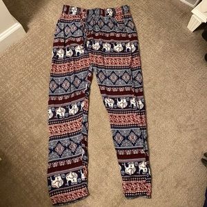 Elephant patterned pants